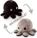 TeeTurtle?:Reversible Octopus Plush-Black&Grey