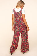 Bib Overalls Button Floral Jumpsuit