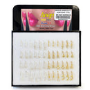 48 PC Hoop Nose Ring Gold, Silver Mix (1 unit)