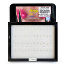 48 PC L Shape Nose Ring Gold, Silver Clear (1 unit)