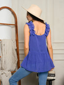 WOMEN'S BABY DOLL RUFFLE TANK TOP
