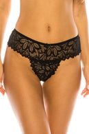 544 12 Piece Floral Lace Thong