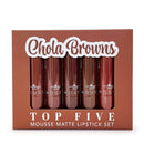 5PC Mousse Matte Lipstick Set