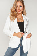 FRONT CLOSURE TASSEL DETAIL FULLY LINED BLAZER