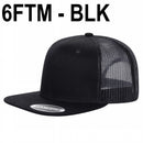 6FTM - 6 Panel Flat Bill Mesh