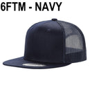 6FTM - 6 Panel Flat Bill Mesh