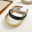 Pu Leather Plain Solid Color Headband HB1207-12 (12PC)