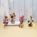 3D Wooden Puzzle | Pink Tulip Bloom Set