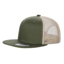 6FTM - 6 Panel Flat Bill Mesh