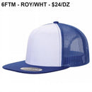 6FTM - 6 Panel Flat Bill Mesh