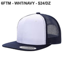 6FTM - 6 Panel Flat Bill Mesh