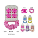6PCS Flower Hair Clip & Satin Scrunchie Set 1086M (12 units)