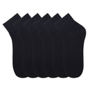 MAMIA QUARTER PLAIN SPANDEX SOCKS (70093_BLACK)