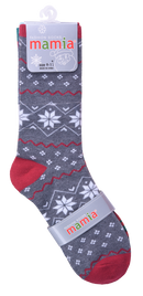 MAMIA LADIES DESIGN CREW SOCKS (X-MAS2)