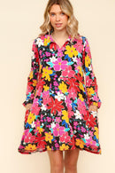 PLUS COLLARED NOTCH NECK BABYDOLL W/ SIDE POCKETS
