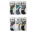 Men's Stripe Pattern Fake Socks 815-16 (12PC)