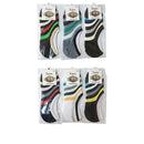 Men's Stripe Pattern Fake Socks 815-16 (12PC)