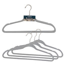 Simply Home Velvet Hangers - 18" - 3 Pack - Non-Slip - Grey
