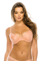 89148 12 Piece Extreme Push Up & Comfortable Fit Laser Cut Bra with Lace Trim  B/C Cup