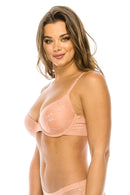 89148 12 Piece Extreme Push Up & Comfortable Fit Laser Cut Bra with Lace Trim  B/C Cup