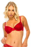 89148 12 Piece Extreme Push Up & Comfortable Fit Laser Cut Bra with Lace Trim  B/C Cup