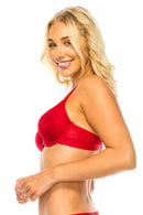 89148 12 Piece Extreme Push Up & Comfortable Fit Laser Cut Bra with Lace Trim  B/C Cup