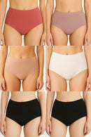 90072 6 Pieces Soft and Comfortable Laser Cut Panty C01