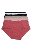 90072 6 Pieces Soft and Comfortable Laser Cut Panty C01