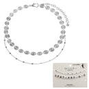 9"/9.5" Coin Brass Chain 2 Layered Anklet (3 units)