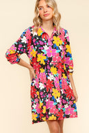 PLUS COLLARED NOTCH NECK BABYDOLL W/ SIDE POCKETS