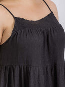 PLUS SIZE SLEEVELESS FRONT POCKETS TIERED TUNIC MINI DRESS