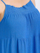 PLUS SIZE SLEEVELESS FRONT POCKETS TIERED TUNIC MINI DRESS