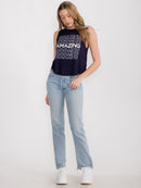 WOMEN'S SLEEVELESS BASIC GRAPHIC TANK TOP