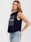 WOMEN'S SLEEVELESS BASIC GRAPHIC TANK TOP