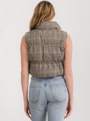 WOMEN'S ZIPPER CLOSURE FRONT POCKETS PUFFER VEST