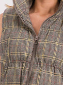 WOMEN'S ZIPPER CLOSURE FRONT POCKETS PUFFER VEST