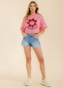WOMEN'S SHORT SLEEVE GRAPHIC TOP