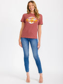 WOMEN'S SHORT SLEEVE GRAPHIC TOP