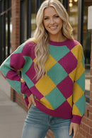 Color Crush Mardi Gras Argyle Knit (Open Pack)