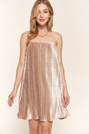 Champagne Velvet Holiday Dress