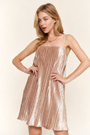 Champagne Velvet Holiday Dress