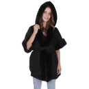 Faux Fur Hoodie Shawl P3802 (1PC)