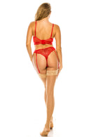 PL-BE242 6 Piece 2pc Bra Set â€“ Adjustable Straps, Underwire, Attached Garters