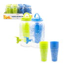 Bonita Home Plastic Jar & 4pc Tumbler Set 3.8Lt 2 Asst.