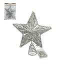 Bonita Home Christmas Glitter Silver Tree Topper