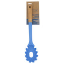 Bonita Home Blue Silicone Pasta Server with Beech Wood Handle