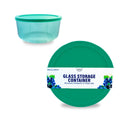 Bonita Home Green Round Glass Container with PE Lid - 55.8oz