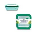 Bonita Home Green Square Glass Contaier with Green Vented Lid - 20.6oz