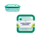 Bonita Home Green Square Glass Container with Vented Lid - 39.5oz