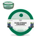 Bonita Home Green Round Glass Container with Vented Lid - 31.9oz